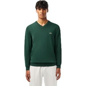 imageLacoste Mens Core Collection Regular Fit VNeck Long Sleeve Classic SweaterSinople