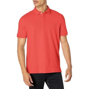 imageLacoste Mens Stretch Cotton Paris PoloCrater Orange