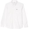 imageLacoste Mens Long Sleeve Regular Fit Button Down Solid Oxford ShirtWhite