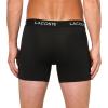 imageLacoste Mens Cotton Stretch Essentials Boxer Briefs 7PackBlack With Black Waistbands New