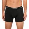 imageLacoste Mens Cotton Stretch Essentials Boxer Briefs 7PackBlack With Black Waistbands New