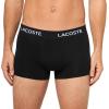 imageLacoste Mens Cotton Stretch Essentials Trunks 7PackBlack With Black Waistbands New