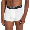 imageLacoste Mens Cotton Stretch Essentials Trunks 7PackBlackWhiteShadow Grey
