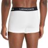 imageLacoste Mens Cotton Stretch Essentials Trunks 7PackBlackWhiteShadow Grey