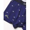 imageLacoste Mens Cotton Stretch Mini Croc Print Trunks 3PackDeep OceanDove GreyRed