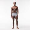 imageLacoste Mens Cotton Stretch Mini Croc Print Trunks 3PackDove GreyNavy BlueWhite