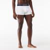 imageLacoste Mens Cotton Stretch Mini Croc Print Trunks 3PackDove GreyNavy BlueWhite