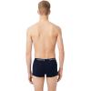 imageLacoste Mens Cotton Stretch Tricolor Waistband Trunks 3PackNavy BlueGreenRed