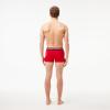 imageLacoste Mens Cotton Stretch Tricolor Waistband Trunks 3PackNavy BlueGreyRed