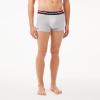 imageLacoste Mens Cotton Stretch Tricolor Waistband Trunks 3PackNavy BlueGreyRed