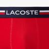 imageLacoste Mens Cotton Stretch Tricolor Waistband Trunks 3PackNavy BlueGreyRed