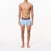 imageLacoste Mens Cotton Stretch Tricolor Waistband Trunks 3PackNavy BlueRoyal BlueLight Blue