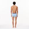 imageLacoste Mens Cotton Stretch Tricolor Waistband Trunks 3PackNavy BlueRoyal BlueLight Blue