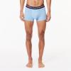 imageLacoste Mens Cotton Stretch Tricolor Waistband Trunks 3PackNavy BlueRoyal BlueLight Blue
