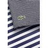 imageLacoste Mens Cotton Stretch Tricolor Waistband Trunks 3PackNavy BlueWhiteNavy Striped
