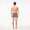 imageLacoste Mens Cotton Stretch Tricolor Waistband Trunks 3PackNavy BlueWhiteNavy Striped