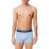 imageLacoste Mens Cotton Stretch Tricolor Waistband Trunks 3PackRoyal BlueLight BlueGrey