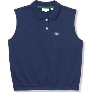 imageLacoste Girls Sleeveless Cropped Polo ShirtNavy Blue