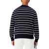 imageLacoste Mens Core Collection Classic Fit Crew Neck Long Sleeve Striped SweaterNavy BlueLapland
