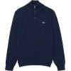 imageLacoste Mens Long Sleeve QuarterZip High Neck SweaterNavy Blue