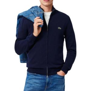 imageLacoste Mens Core Collection Regular Fit Turtle Neck Long Sleeve Classic SweaterNavy Blue