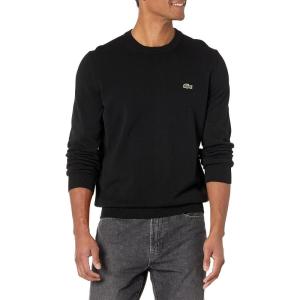 imageLacoste Mens Long Sleeve Crew Neck Regular Fit SweaterBlack