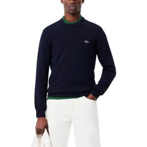 imageLacoste Mens Long Sleeve Crew Neck Regular Fit SweaterNavy Blue
