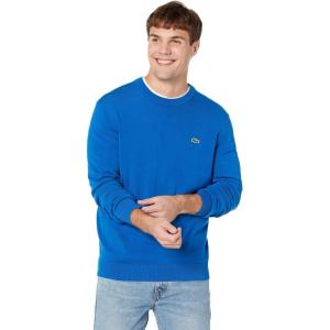imageLacoste Mens Long Sleeve Crew Neck Regular Fit SweaterYellow