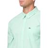 imageLacoste Mens Long Sleeve Checked Gingham ButtonDown ShirtWhiteLiamone