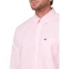 imageLacoste Mens Long Sleeve Checked Gingham ButtonDown ShirtWhiteNidus