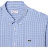 imageLacoste Mens Long Sleeve Checked Gingham ButtonDown ShirtWhiteOverview Supima Cotton