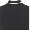 imageLacoste Girls Short Sleeve Color Blocked Neck Ribbed Polo DressBlackMultico