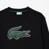 imageLacoste Kids 80s Croc Fleece CrewneckBlack