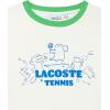 imageLacoste Kids Long Sleeve Crew Neck Large Front Graphic SweatshirtCake Flour WhitePrint