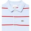 imageLacoste Short Sleeve Striped Childrens Polo ShirtPhoenix BlueMultico
