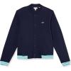 imageLacoste Boys Kids Long Sleeve Collared Button Down SweatshirtNavy Blue