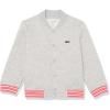 imageLacoste Boys Kids Long Sleeve Collared Button Down SweatshirtSilver Chine