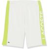 imageLacoste Boys Striped Organic Cotton ShortsWhiteLima