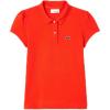 imageLacoste Girls Classic Short Sleeve Piqu Polo ShirtSunrise