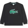 imageLacoste Kids 80s Croc Fleece CrewneckBlack
