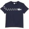 imageLacoste Short Sleeve Paw Print Graphic Tee ShirtNavy Blue