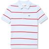 imageLacoste Short Sleeve Striped Childrens Polo ShirtPhoenix BlueMultico