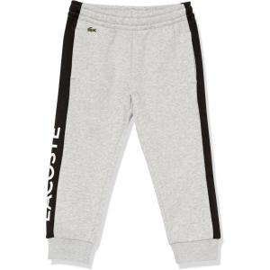 imageLacoste Boys Organic Cotton Blend SweatpantsArgent ChineNoir