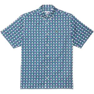 imageLacoste Boys Short Sleeve Button Down Collared Shirt WAll Over PrintLaplandMultico
