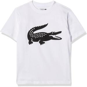 imageLacoste Boys Sport Croc Graphic TShirtWhiteBlack