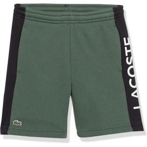 imageLacoste Boys Striped Organic Cotton ShortsSequoiaAbimes