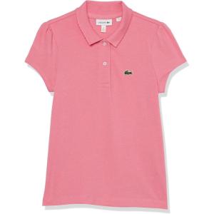 imageLacoste Girls Classic Short Sleeve Piqu Polo ShirtReseda Pink