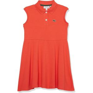 imageLacoste Girls Sleeveless Polo Dress with Skirt PleatingWatermelon