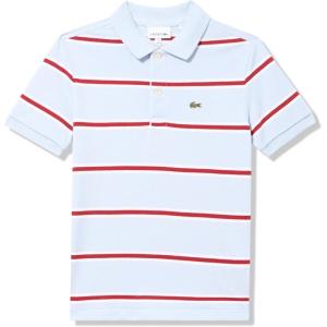 imageLacoste Short Sleeve Striped Childrens Polo ShirtPhoenix BlueMultico