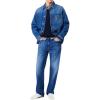 imageLacoste Mens 5 Pocket Straight Cut Indigo Jeans Washed Deep Medium 3334